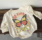 Bobo Butterfly Sweatshirt Romper - Hippo Boutique