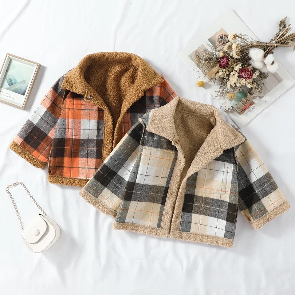 Fuzzy Plaid Jacket - Hippo Boutique