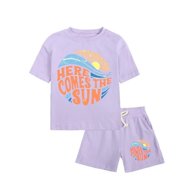 Here Comes The Sun T-Shirt & Shorts Set - Hippo Boutique
