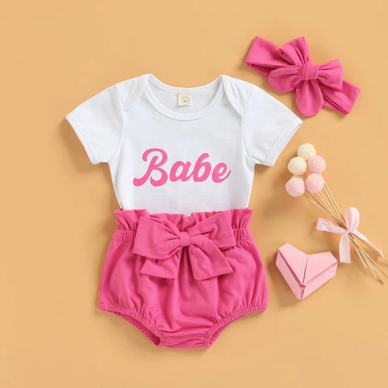 Pink Babe Romper Set - Hippo Boutique