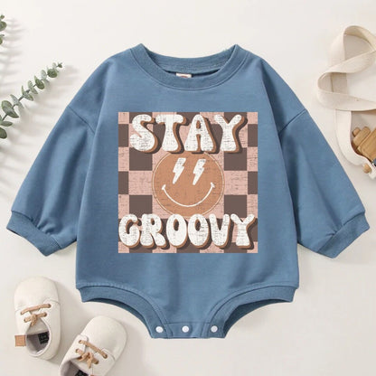 Stay Groovy Retro Sweater Romper - Hippo Boutique