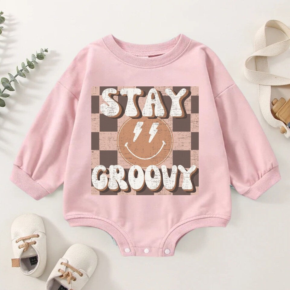 Stay Groovy Retro Sweater Romper - Hippo Boutique