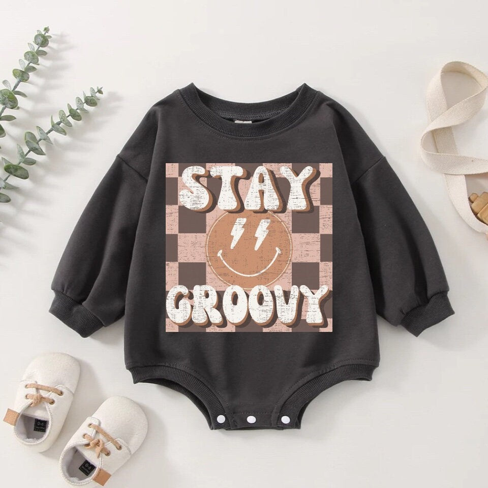 Stay Groovy Retro Sweater Romper - Hippo Boutique