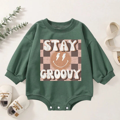 Stay Groovy Retro Sweater Romper - Hippo Boutique