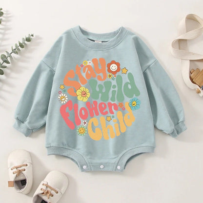 Stay Wild Sweatshirt Romper