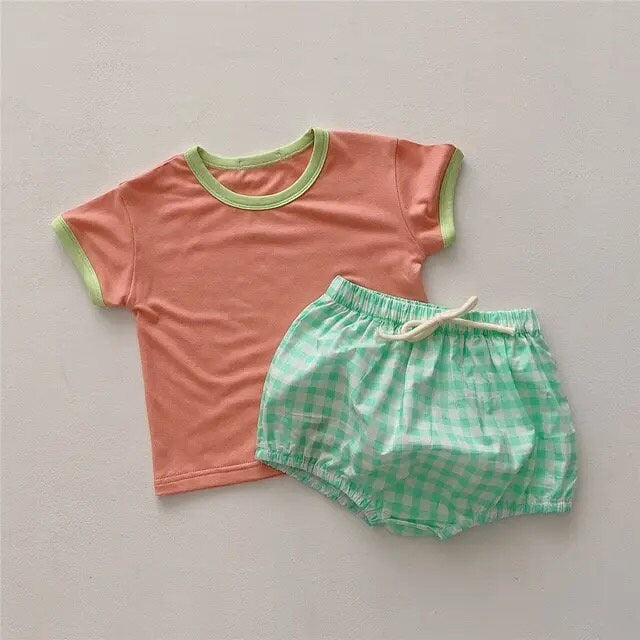 Color Block Plaid Outfit - Hippo Boutique