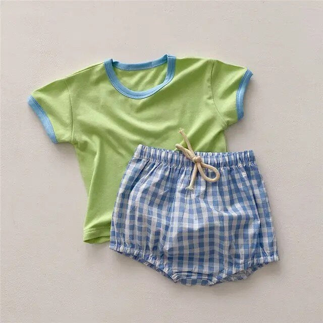 Color Block Plaid Outfit - Hippo Boutique