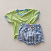 Color Block Plaid Outfit - Hippo Boutique