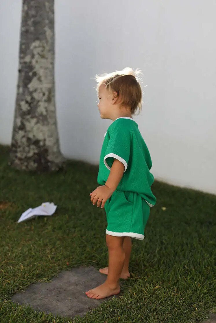 Colorblock T-Shirt & Shorts Set - Hippo Boutique
