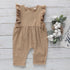 Ruffled sleeveless cotton dress romper - Hippo Boutique