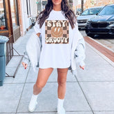 Retro Stay Groovy oversized unisex tshirts/women’s clothes/t-shirts/oversized/tee/graphic tee/floral/retro/beach/cool/cute/girls/top