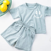 Baby toddler 100% cotton Summer retro smiley Clothing set, outfit, shirt, shorts, baby boy, baby clothes, baby shower, gift, baby boy girl