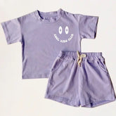 Baby toddler 100% cotton Summer retro smiley Clothing set, outfit, shirt, shorts, baby boy, baby clothes, baby shower, gift, baby boy girl
