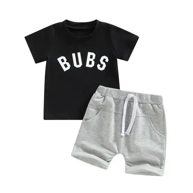 Bubs T-Shirt & Sweat Shorts Set - Hippo Boutique