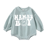 Baby & toddler Retro Mamas Boy Oversized Sweatshirt Romper/baby clothes/baby sweatshirt/bubble/baby sweater/baby gift/onesie/baby shower