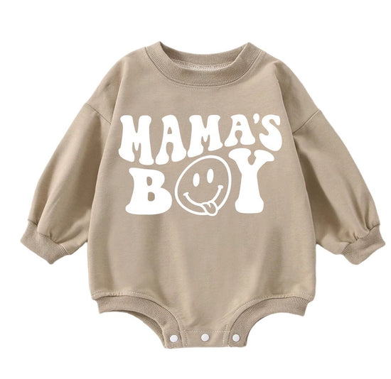 Baby & toddler Retro Mamas Boy Oversized Sweatshirt Romper/baby clothes/baby sweatshirt/bubble/baby sweater/baby gift/onesie/baby shower