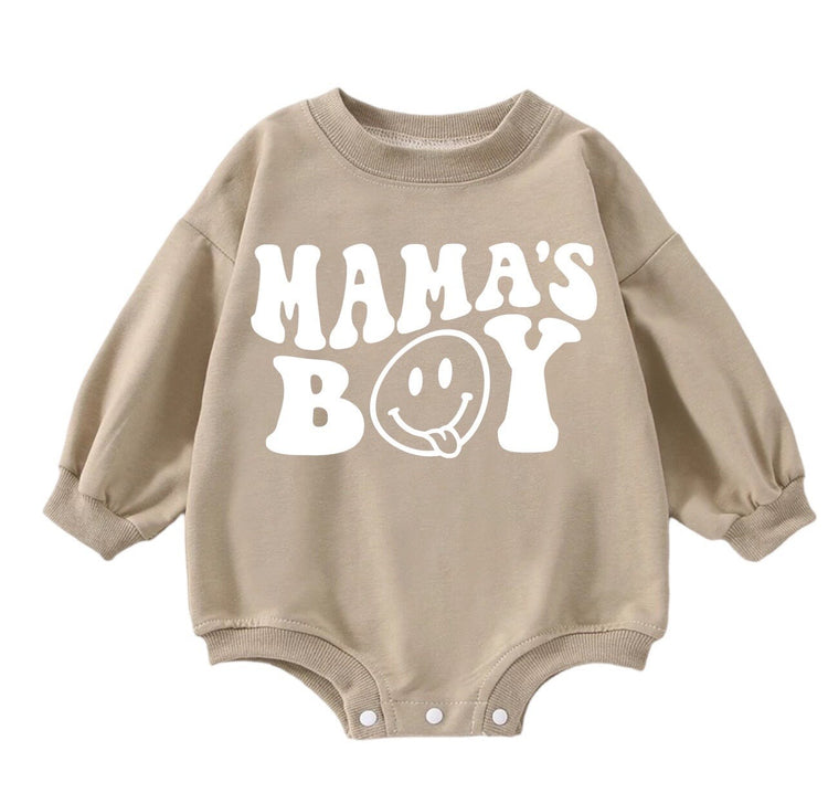 Baby & toddler Retro Mamas Boy Oversized Sweatshirt Romper/baby clothes/baby sweatshirt/bubble/baby sweater/baby gift/onesie/baby shower