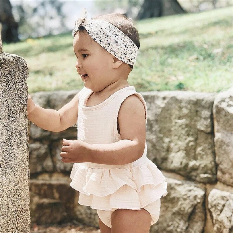 Ruffled Sleeveless Bubble Romper - Hippo Boutique