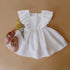 Ruffled sleeveless cotton linen baby girl dress / baby clothes / toddler / baby gift / baby shower / infant / baby 1st birthday