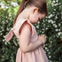 Ruffled sleeveless open back cotton linen baby girl dress / baby clothes / toddler / baby gift / baby shower / infant / baby 1st birthday