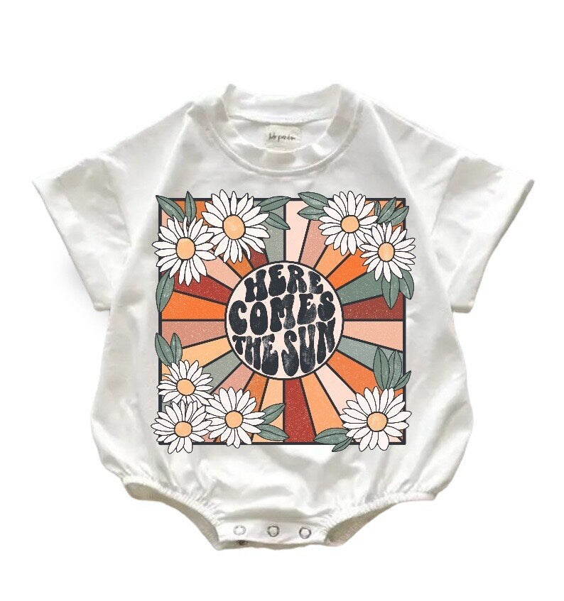 Baby t-shirt bubble Romper sun / baby clothes / baby boy / retro / baby girl onesie / baby birthday / baby gift / baby shower / infant /
