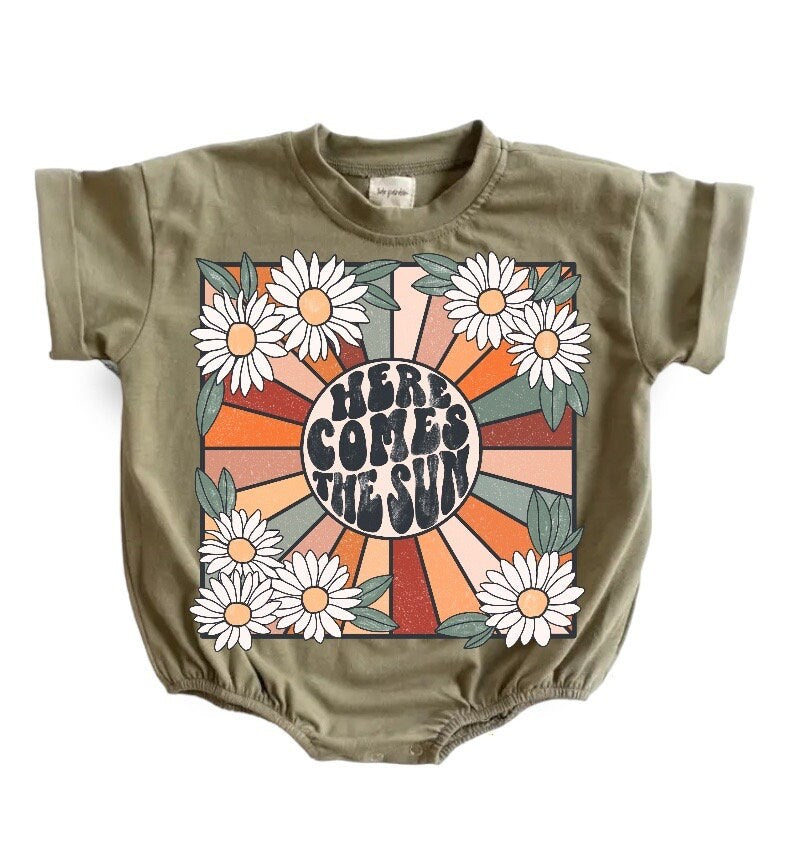 Baby t-shirt bubble Romper sun / baby clothes / baby boy / retro / baby girl onesie / baby birthday / baby gift / baby shower / infant /