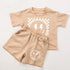 Baby toddler 100% cotton Summer retro smiley Clothing set, outfit, shirt, shorts, baby boy, baby clothes, baby shower, gift, baby boy, retro