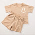 Baby toddler 100% cotton Summer retro smiley Clothing set, outfit, shirt, shorts, baby boy, baby clothes, baby shower, gift, baby boy girl