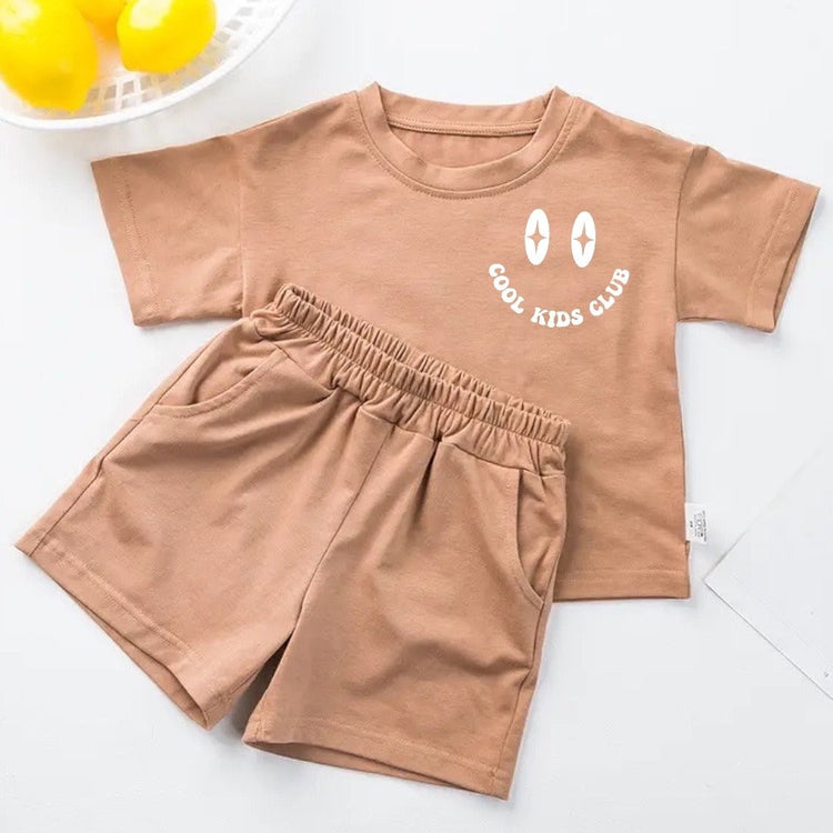 Baby toddler 100% cotton Summer retro smiley Clothing set, outfit, shirt, shorts, baby boy, baby clothes, baby shower, gift, baby boy girl