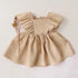 Ruffled sleeveless cotton linen baby girl dress / baby clothes / toddler / baby gift / baby shower / infant / baby 1st birthday