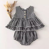 Sleeveless Cotton ruffled Baby girl dress + shorts outfit | Toddler Clothes| set | dress | summer | infant | girl gift | newborn | shower |