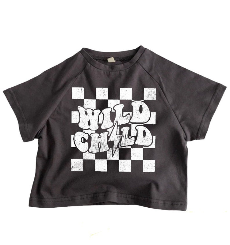 Wild Child Retro Baby oversized T-SHIRTS | GRAPHIC TEE | summer | baby boy girl gift | cute | toddlerhood | Crewneck | baby clothes