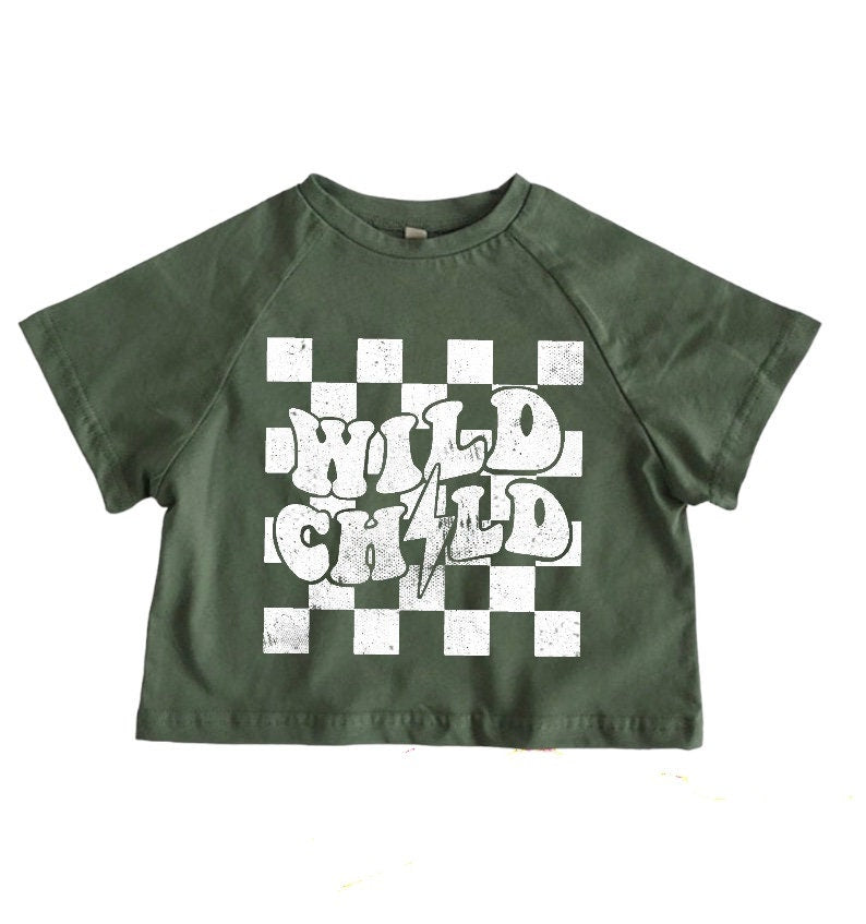 Wild Child Retro Baby oversized T-SHIRTS | GRAPHIC TEE | summer | baby boy girl gift | cute | toddlerhood | Crewneck | baby clothes