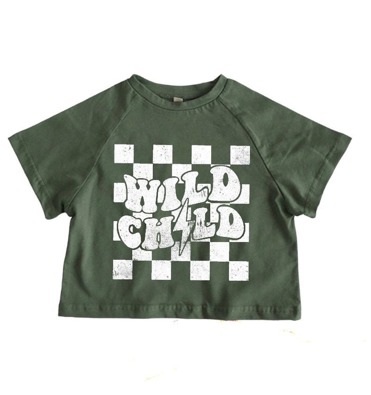 Wild Child Retro Baby oversized T-SHIRTS | GRAPHIC TEE | summer | baby boy girl gift | cute | toddlerhood | Crewneck | baby clothes
