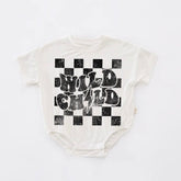 Wild Child Retro summer spring baby t-shirt bubble ROMPER jumpsuit / baby girl  onesie baby boy baby birthday baby shower gift infant