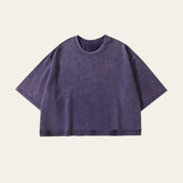 Stone Washed 100% Cotton Oversized Cropped T-Shirts | cool shirt | beach tee | women top | gift for her | vintage | blank | crop tshirt |