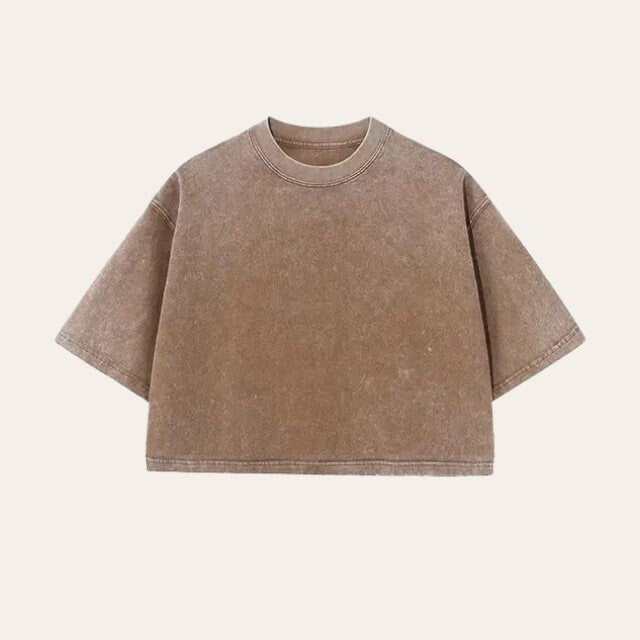 Stone Washed 100% Cotton Oversized Cropped T-Shirts | cool shirt | beach tee | women top | gift for her | vintage | blank | crop tshirt |