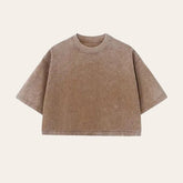 Stone Washed 100% Cotton Oversized Cropped T-Shirts | cool shirt | beach tee | women top | gift for her | vintage | blank | crop tshirt |