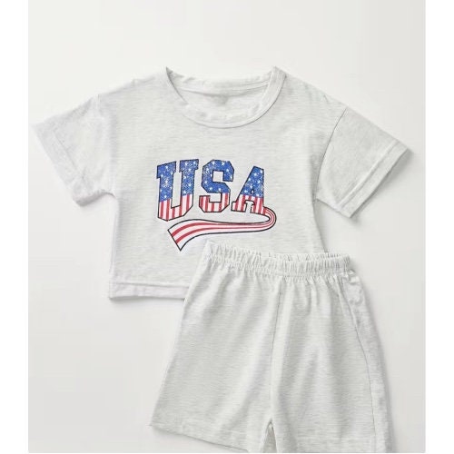 Baby boy and girl toddler usa shirts and tshirt Clothing set outfit | cotton | summer | infant |newborn | baby gift | baby boy set