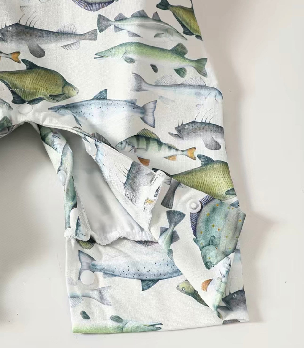 Fish print sleeveless cotton baby boy bodysuit / romper / baby clothes / toddler / baby outfit / baby boy gift / baby girl outfit / summer