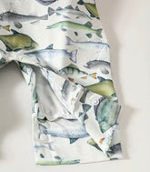 Fish print sleeveless cotton baby boy bodysuit / romper / baby clothes / toddler / baby outfit / baby boy gift / baby girl outfit / summer