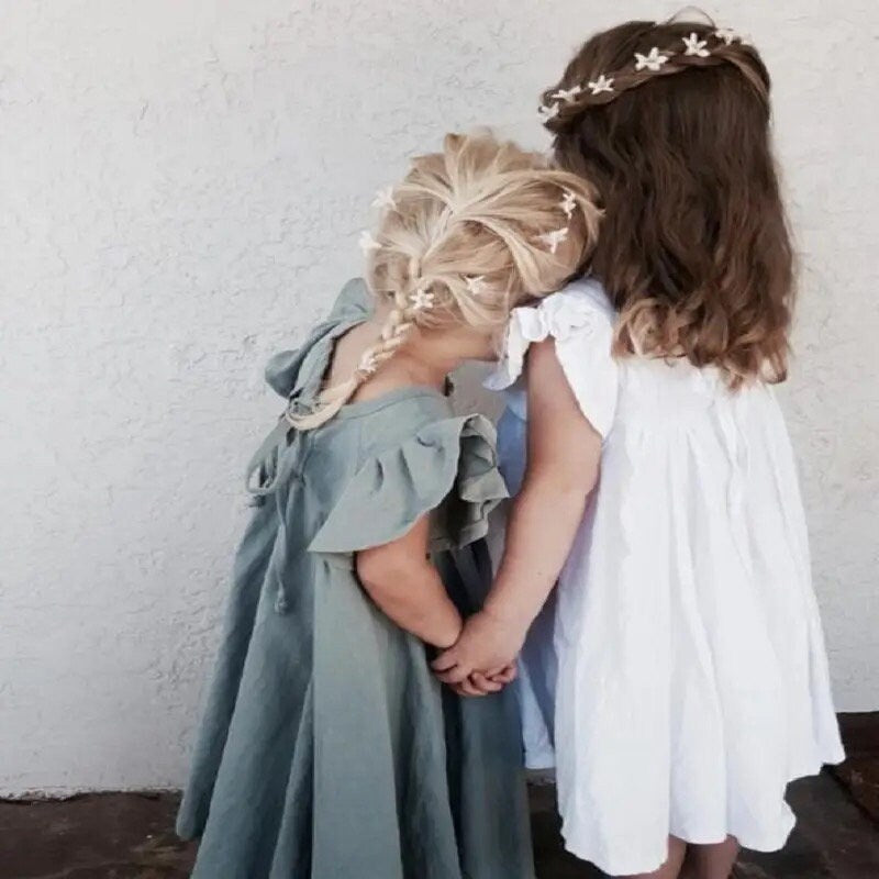 Ruffled sleeveless baby girl dress / baby clothes / infant / toddler dress / baby girl gift / baby shower / summer dress / baby 1st birthday