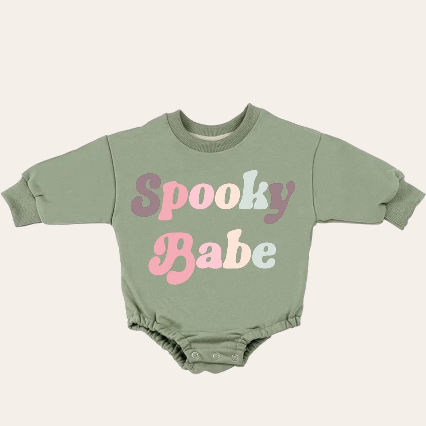 Retro Spooky vibes Halloween French Terry Baby Sweatshirt Romper/ baby clothes / boy girl / baby gift / newborn / infant / outfit / bubble