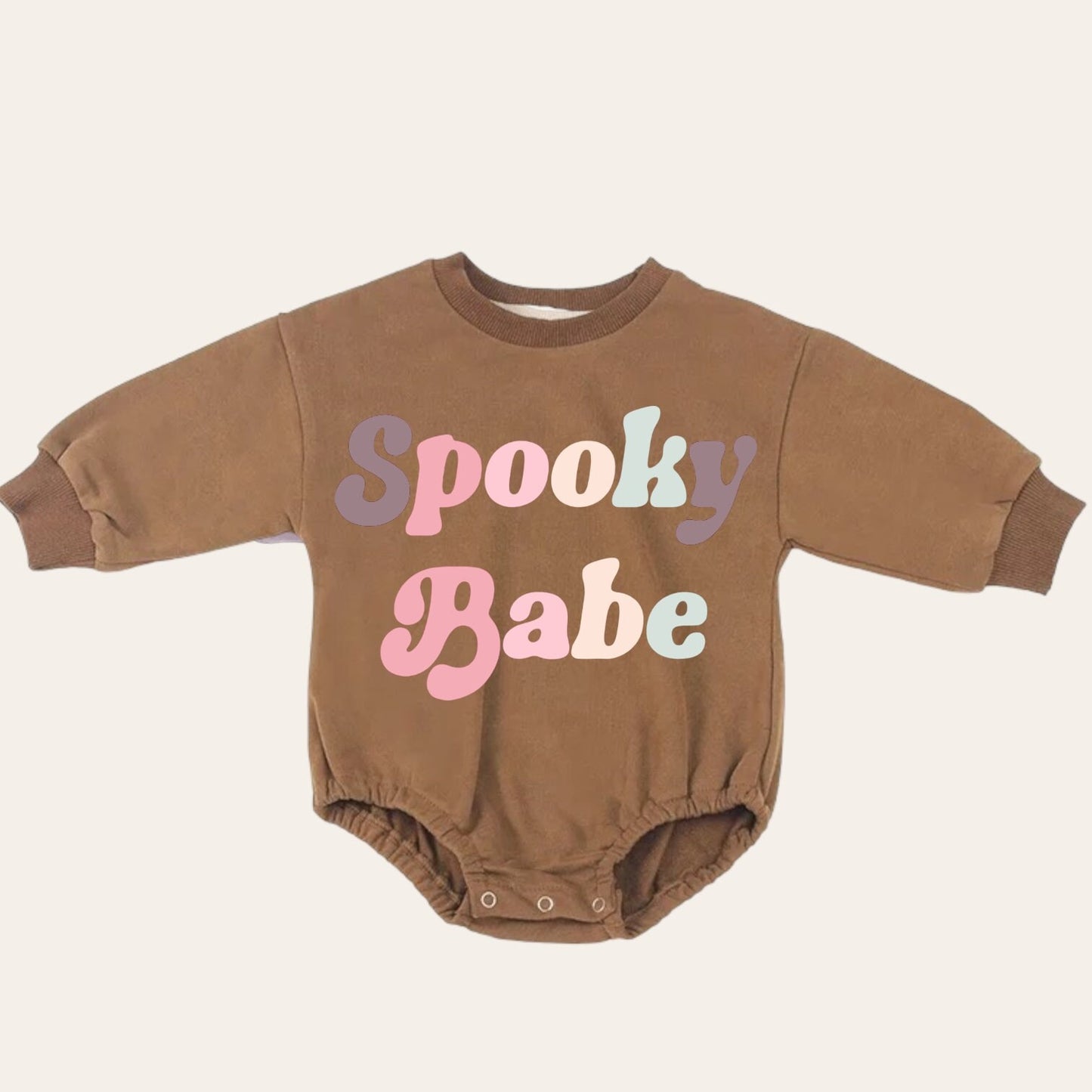 Retro Spooky vibes Halloween French Terry Baby Sweatshirt Romper/ baby clothes / boy girl / baby gift / newborn / infant / outfit / bubble