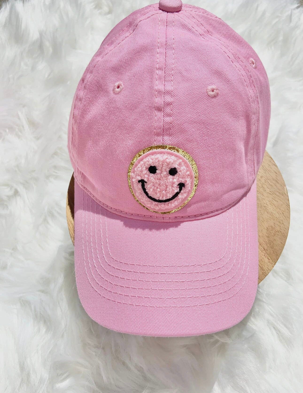 Baby girl Smiley patch Baseball Cap Hats / sun hat / baby clothes / retro / toddler hat | kids | retro | infant | baby shower gift |