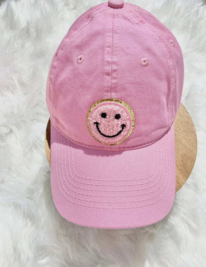 Baby girl Smiley patch Baseball Cap Hats / sun hat / baby clothes / retro / toddler hat | kids | retro | infant | baby shower gift |