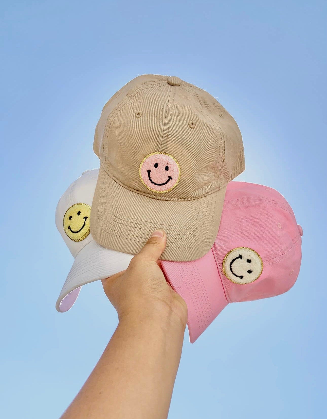 Baby girl Smiley patch Baseball Cap Hats / sun hat / baby clothes / retro / toddler hat | kids | retro | infant | baby shower gift |