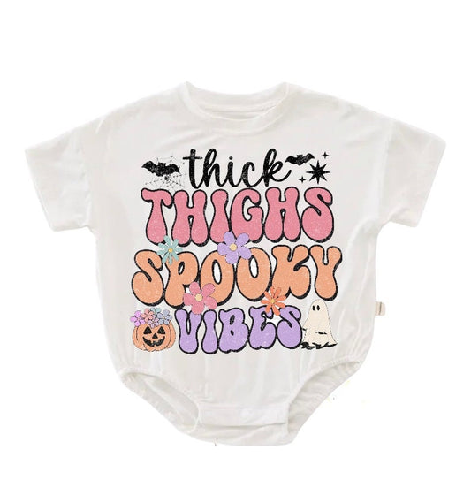 Thick thighs Halloween baby t-shirt bubble ROMPER jumpsuit / baby girl / bubble onesie / infant clothes / baby gift / baby shower / toddler