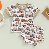 Baby Boy Clothes Outfit, Baby Boys Toddler surf jeep Print Short Sleeve Shirt Shorts Set | Toddler Boy Clothing | baby boy gift | infant