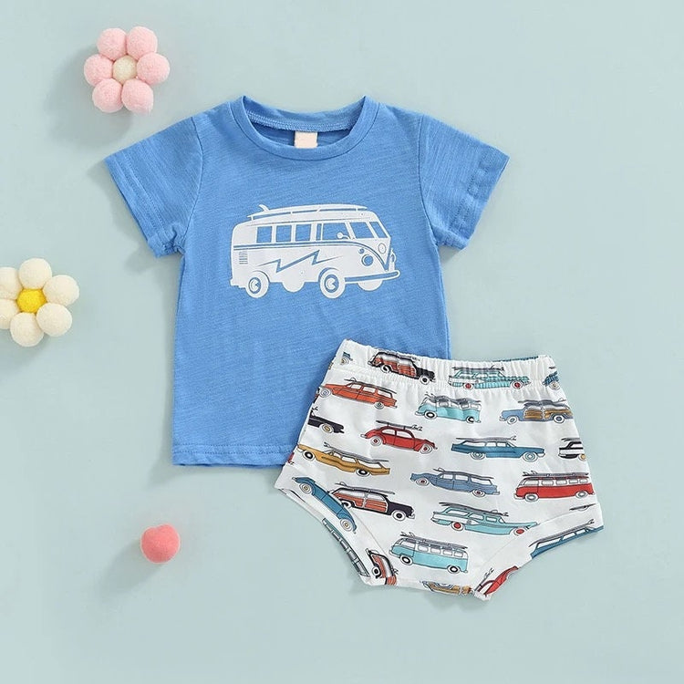 Baby Boy Clothes Outfit, Baby Boys Toddler Short Sleeve Shirt Shorts Set | Toddler Boy Clothing | baby boy gift | infant | bummies